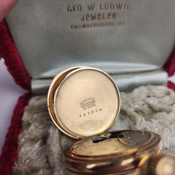 1900 American Waltham Seaside Model 1891 0s Crescent 20Y Case Pocket Watch Runs - Picture 15 of 16